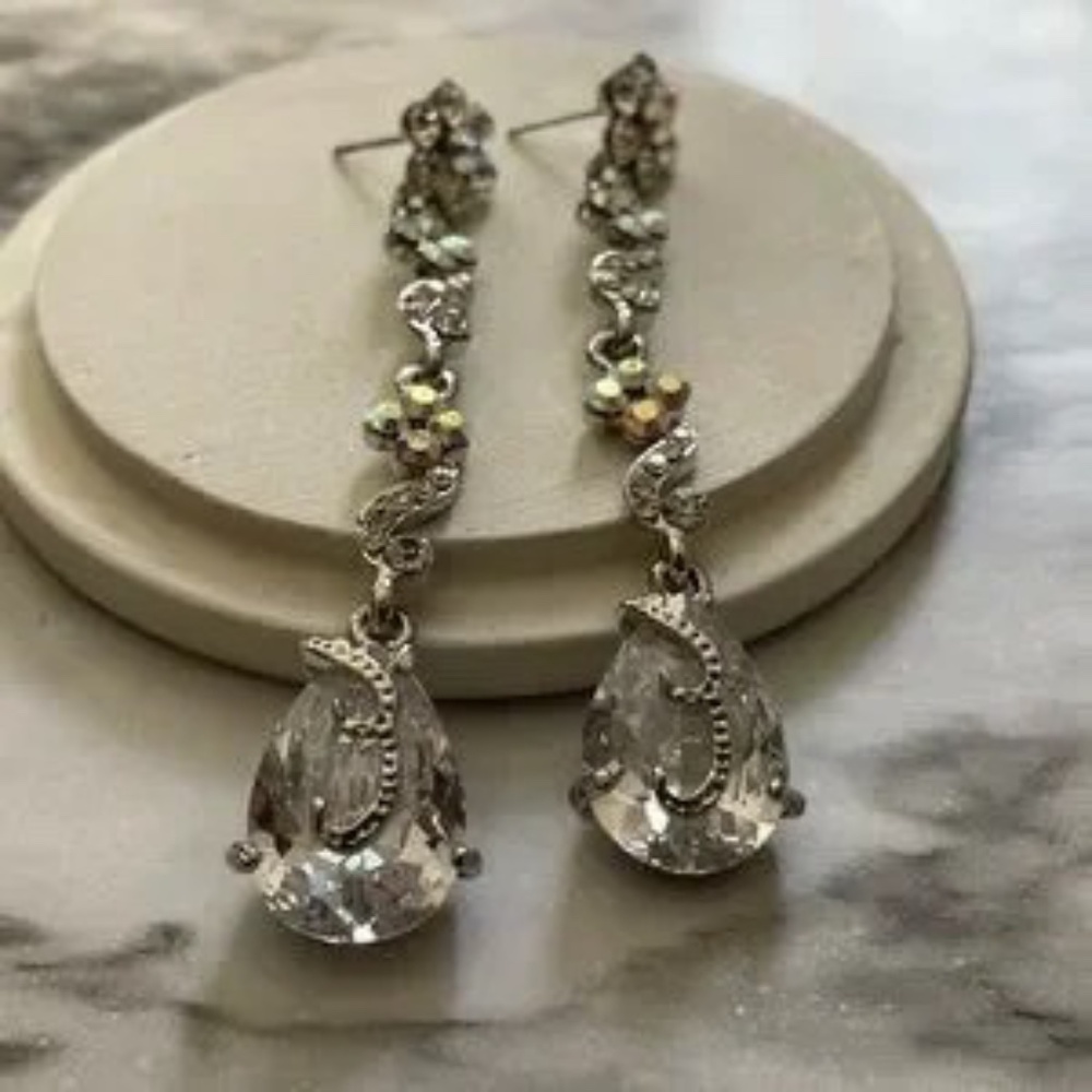 Glamorous Crystal Drop Earrings